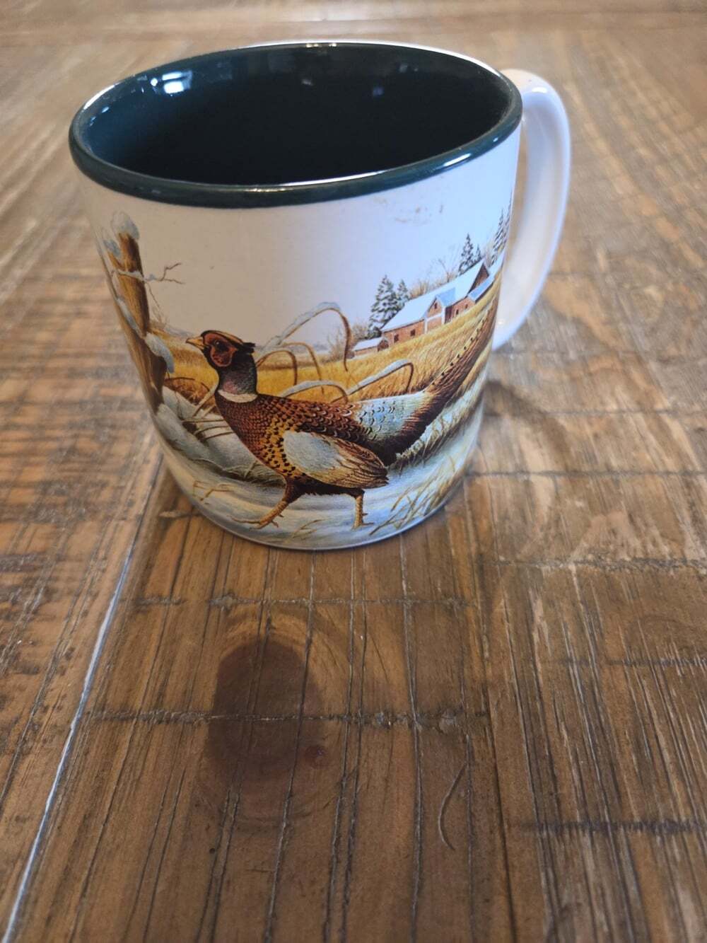 Vintage 1992 Pheasant In Snow Coffee Mug